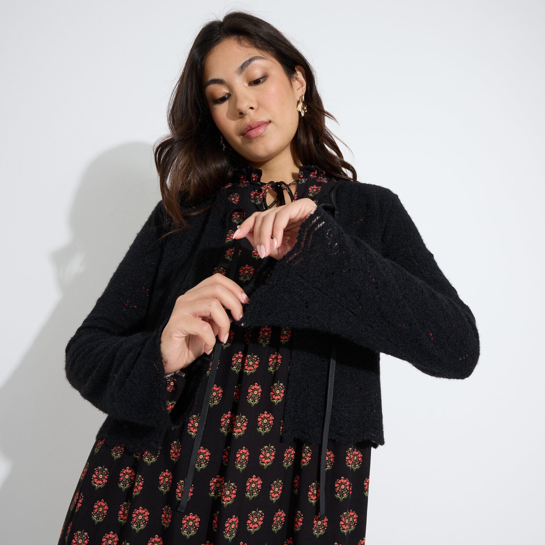 Gilet court manches &eacute;vas&eacute;es femme