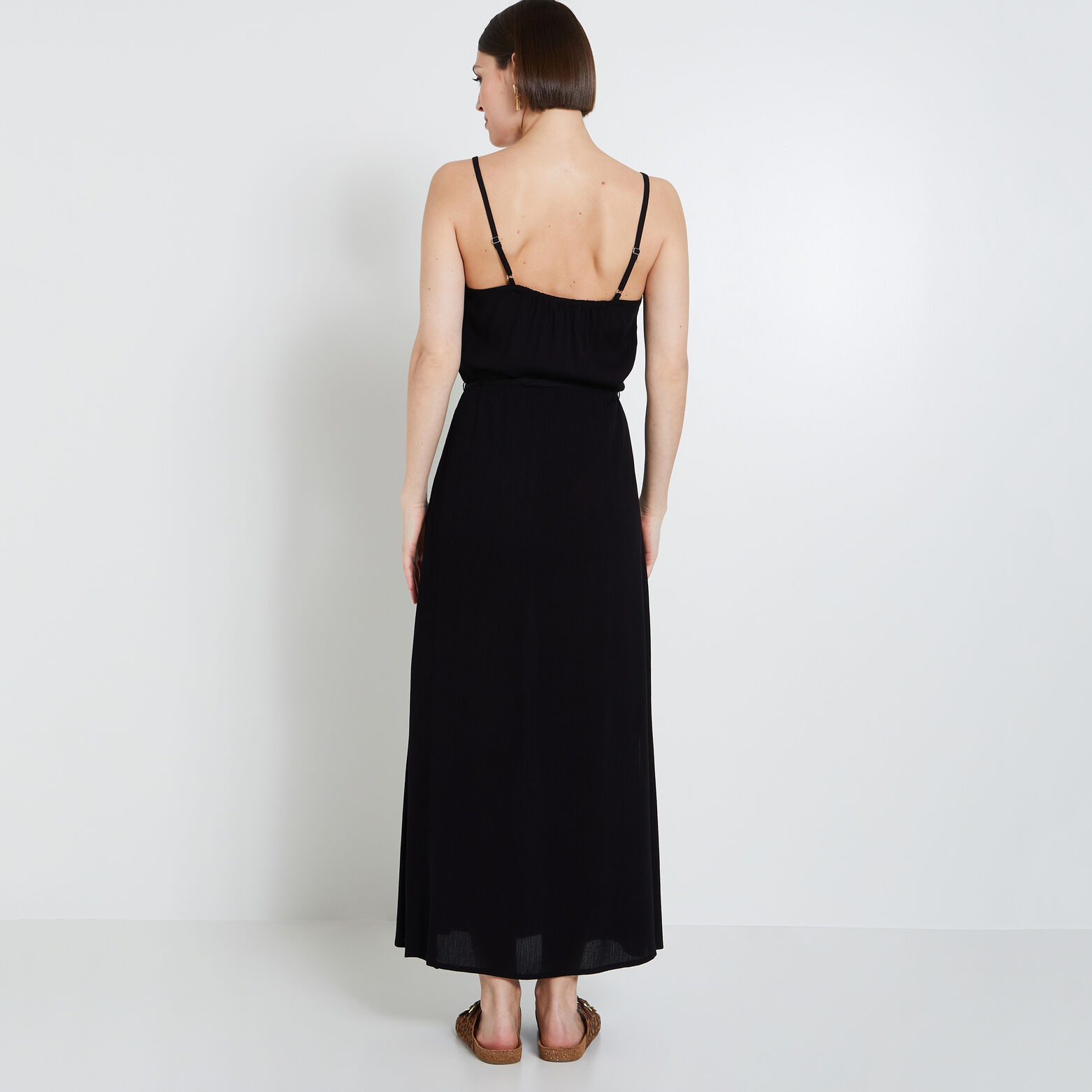 Robe longue unie femme