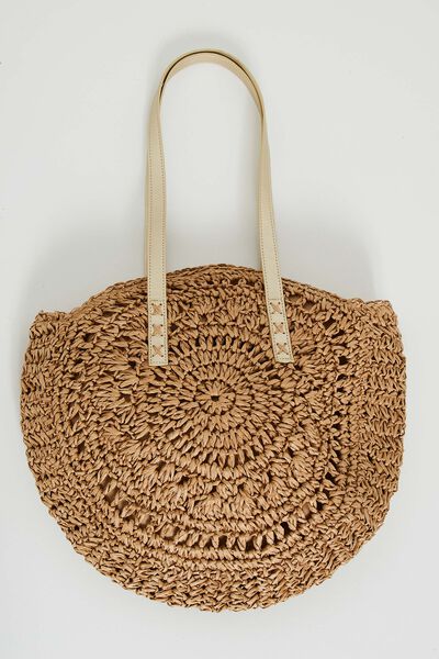 Sac rond paille femme