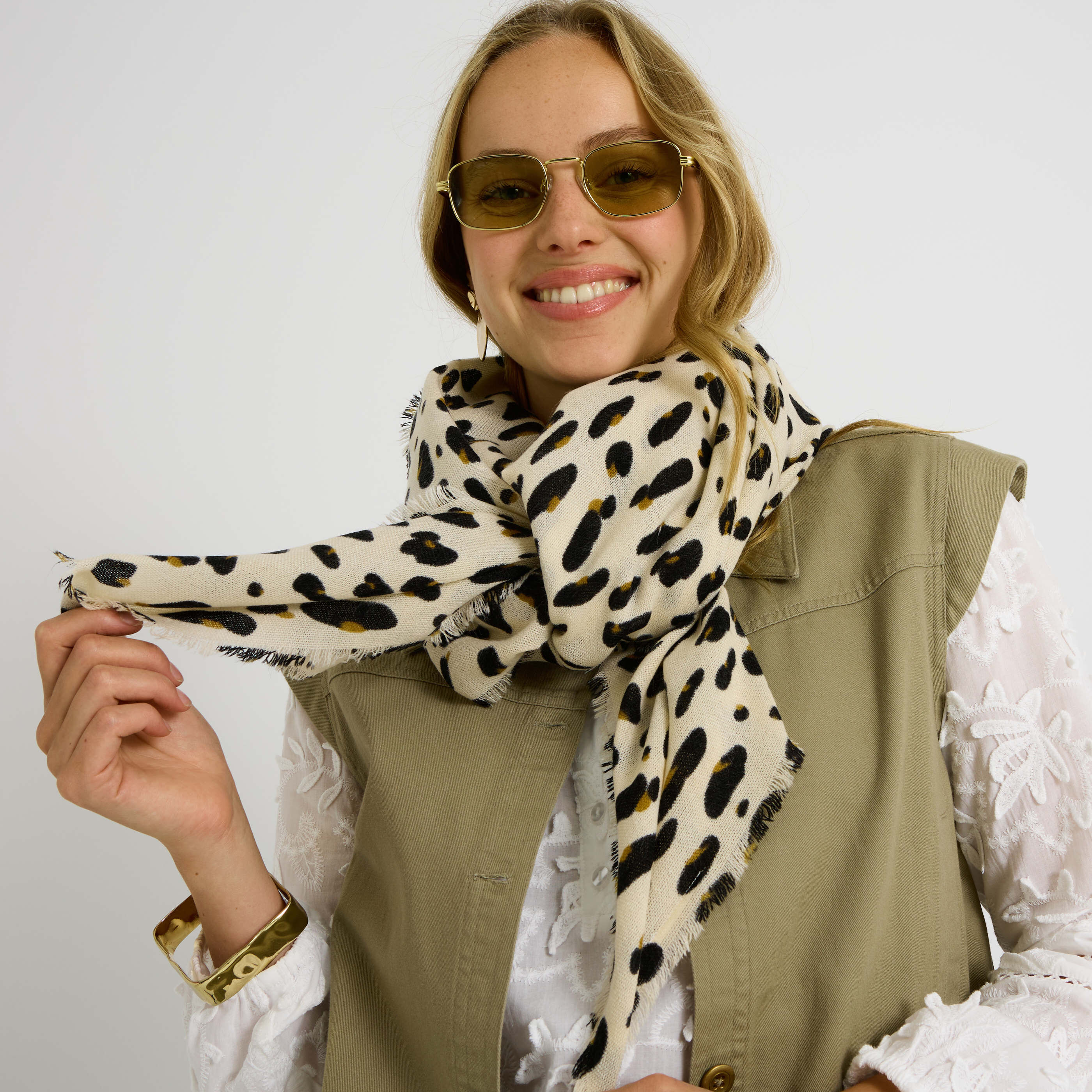 Etole longue imprim&eacute; l&eacute;opard femme