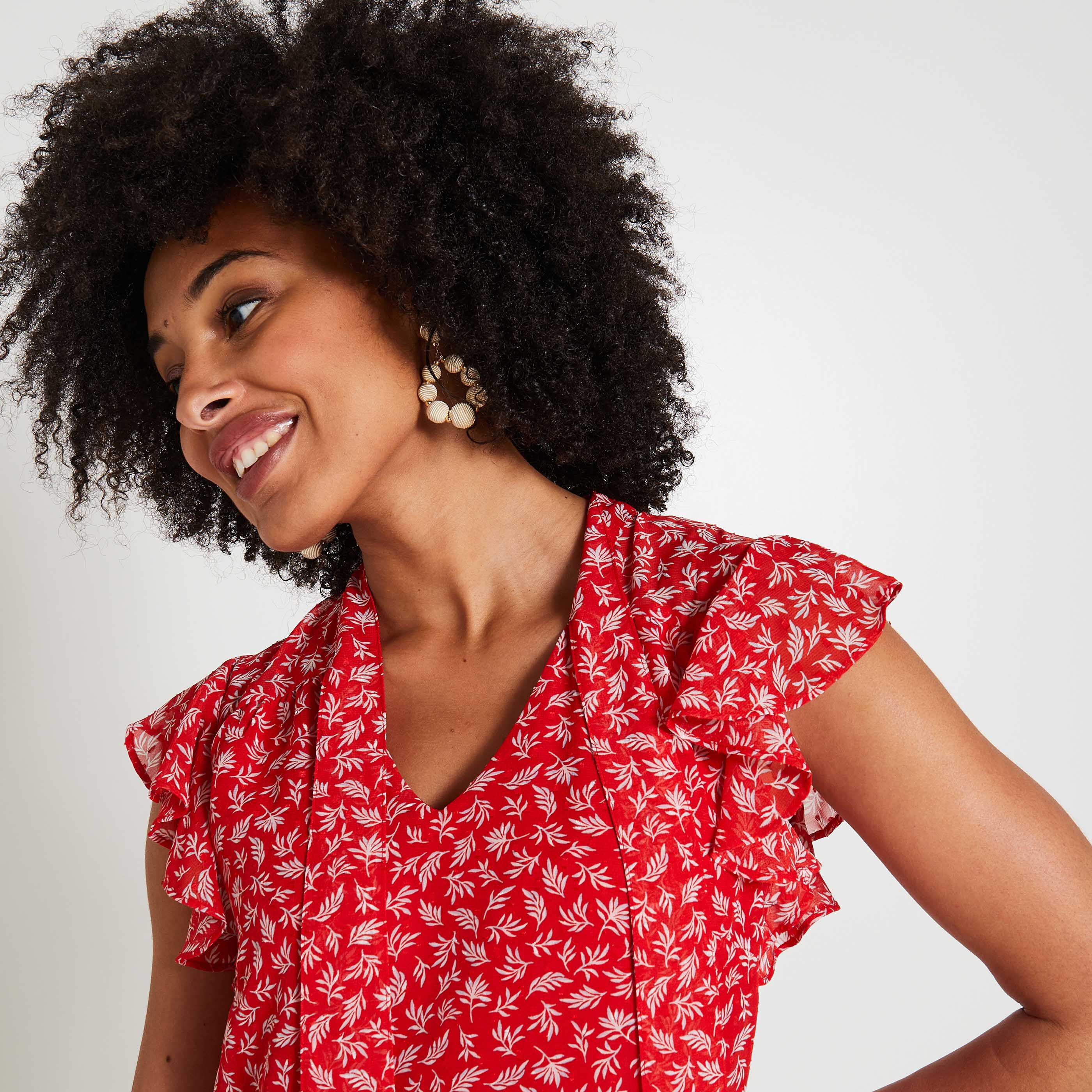 Blouse imprim&eacute;e femme