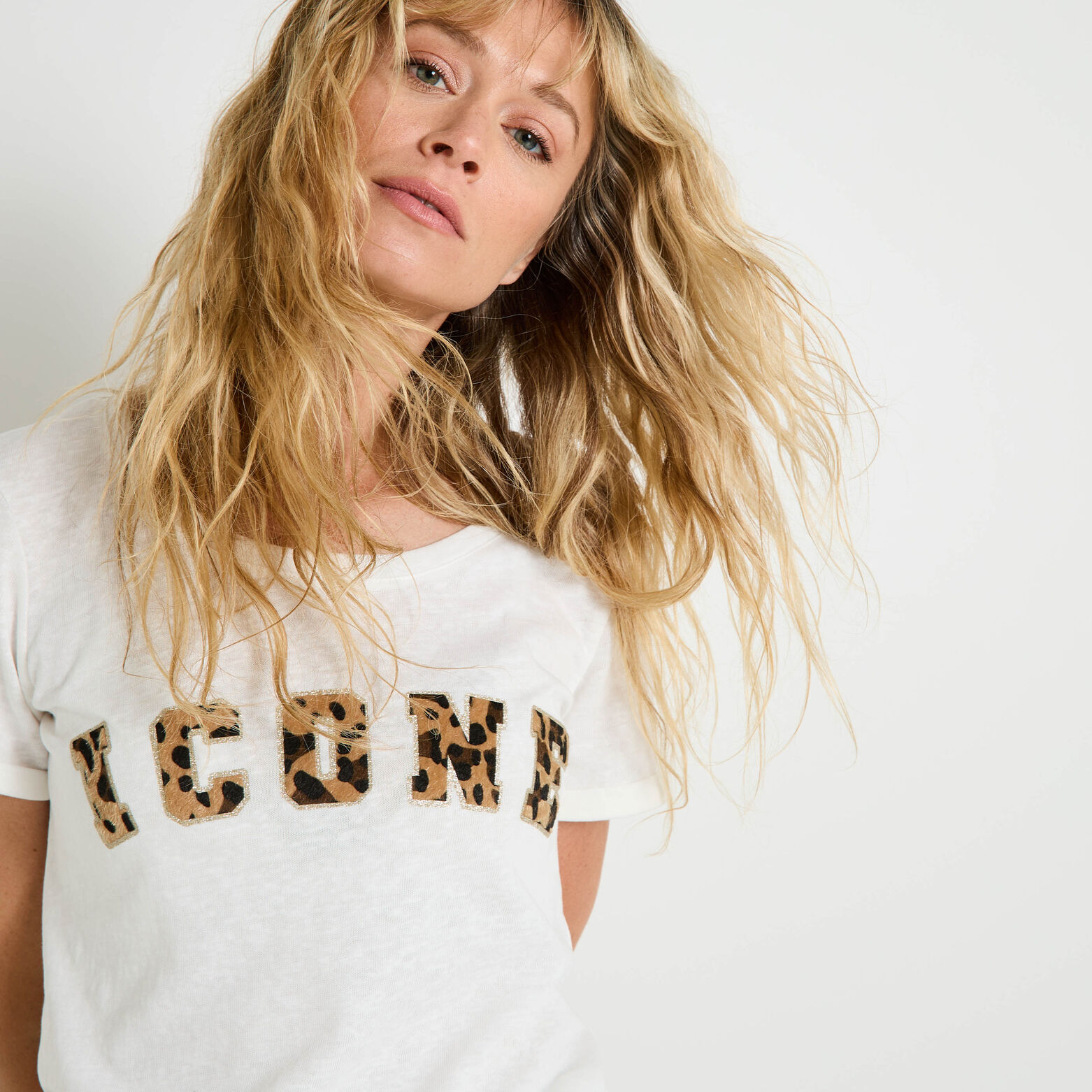 T-shirt imprimé léopard femme