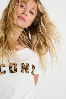 T-shirt imprimé léopard femme