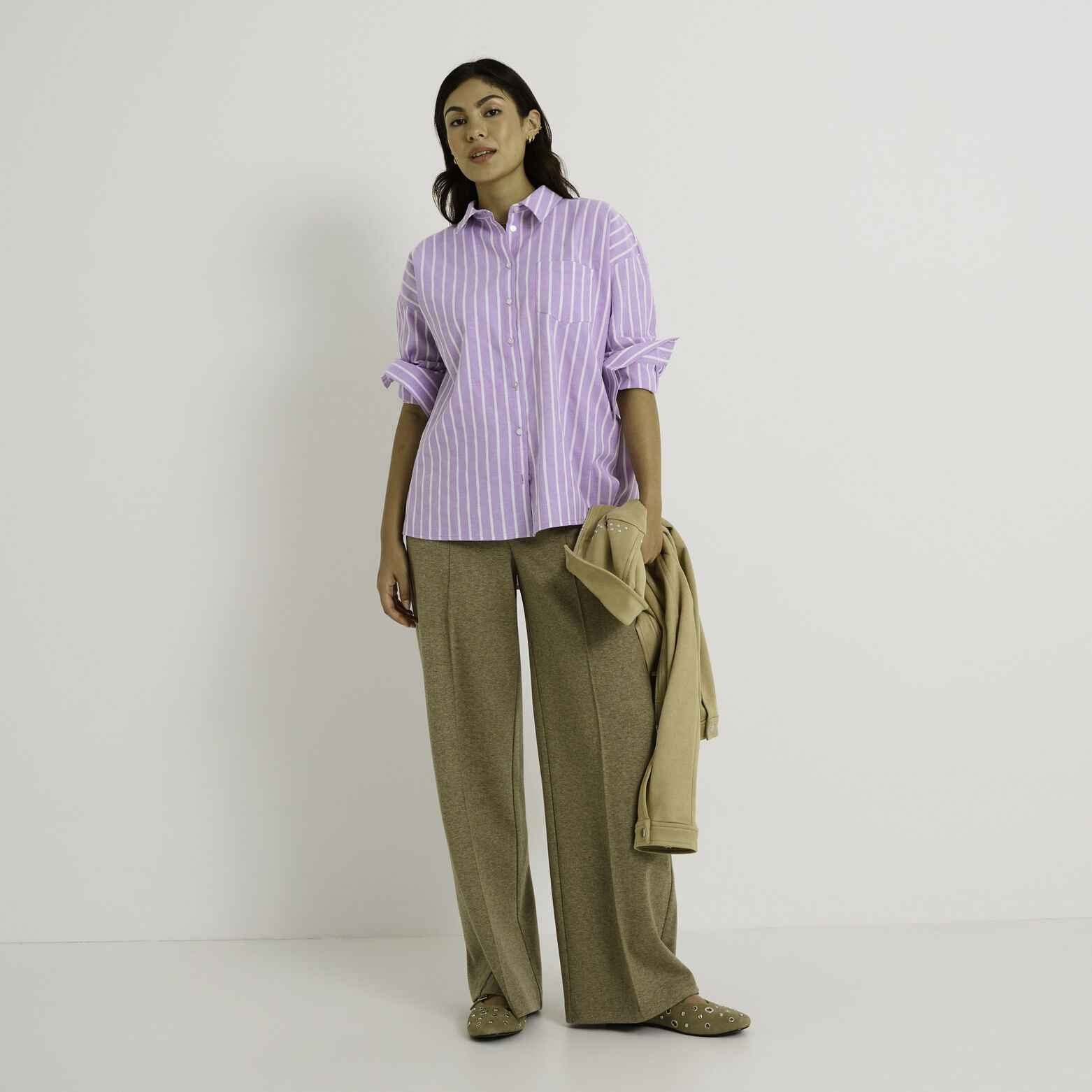 Chemise rayée femme