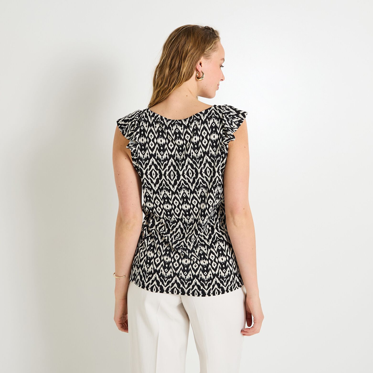 T-shirt col V femme