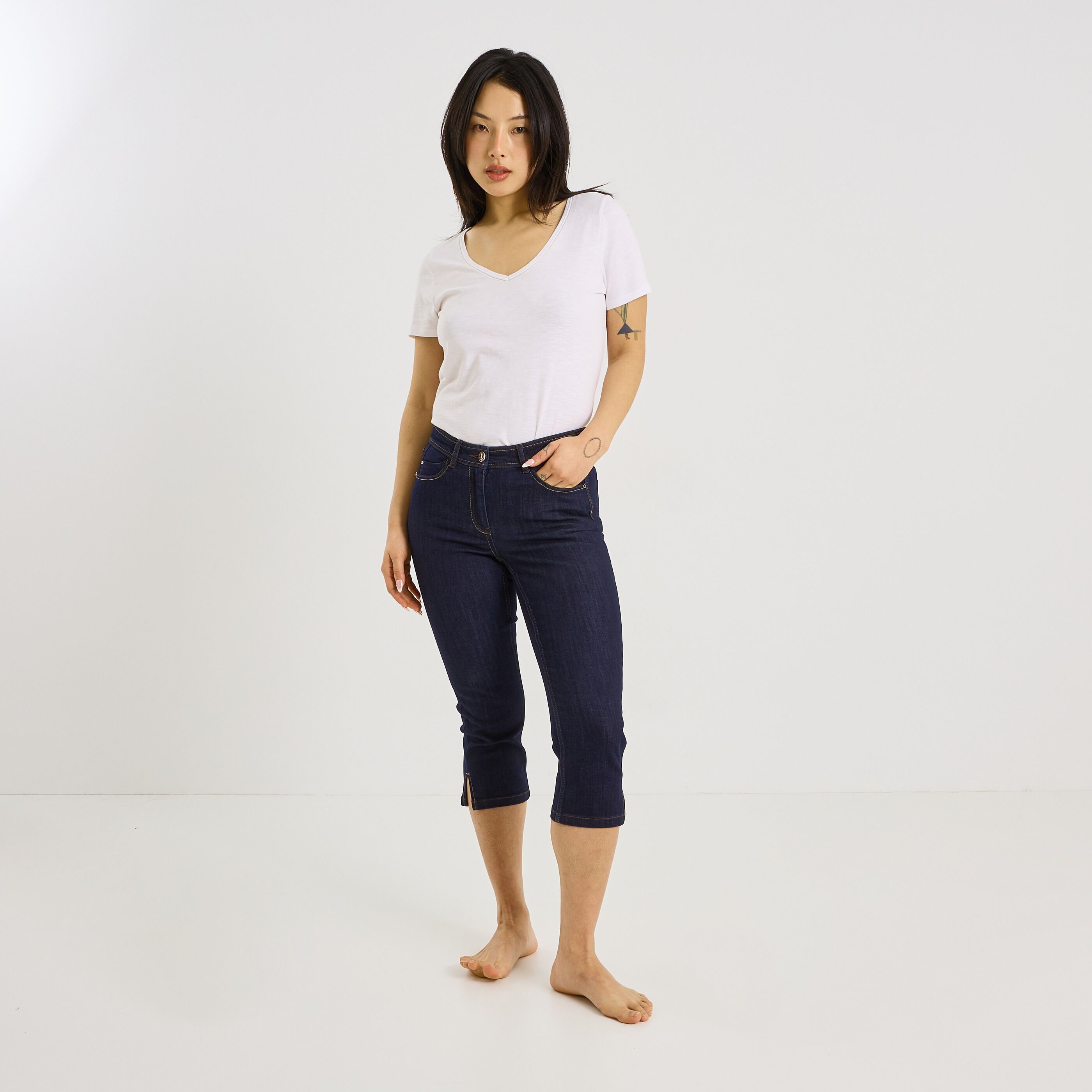 Corsaire en jean femme