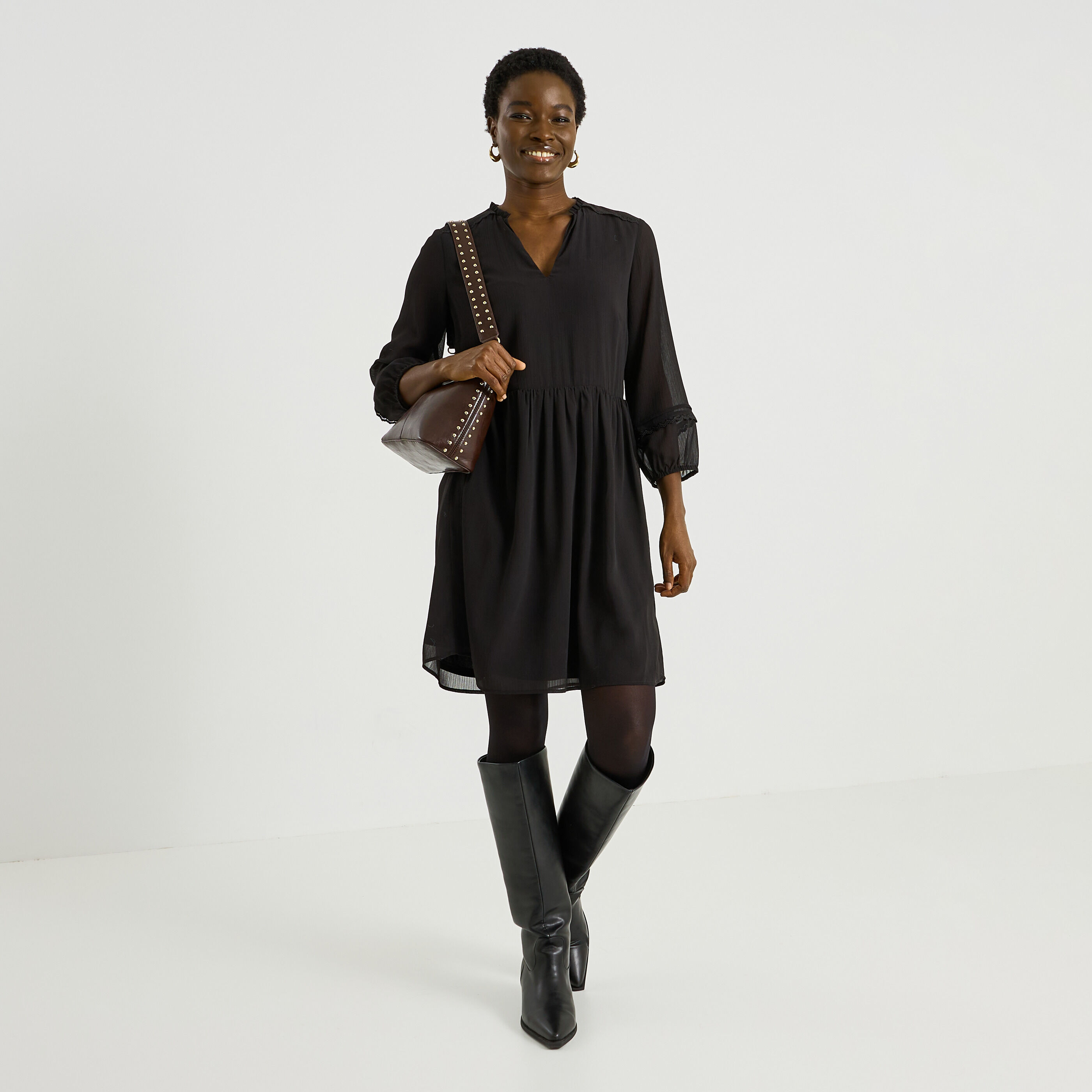 Robe fluide en voile