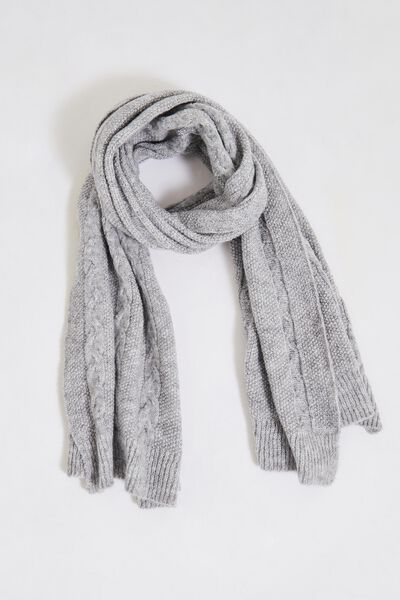 Echarpe tricot torsadé femme