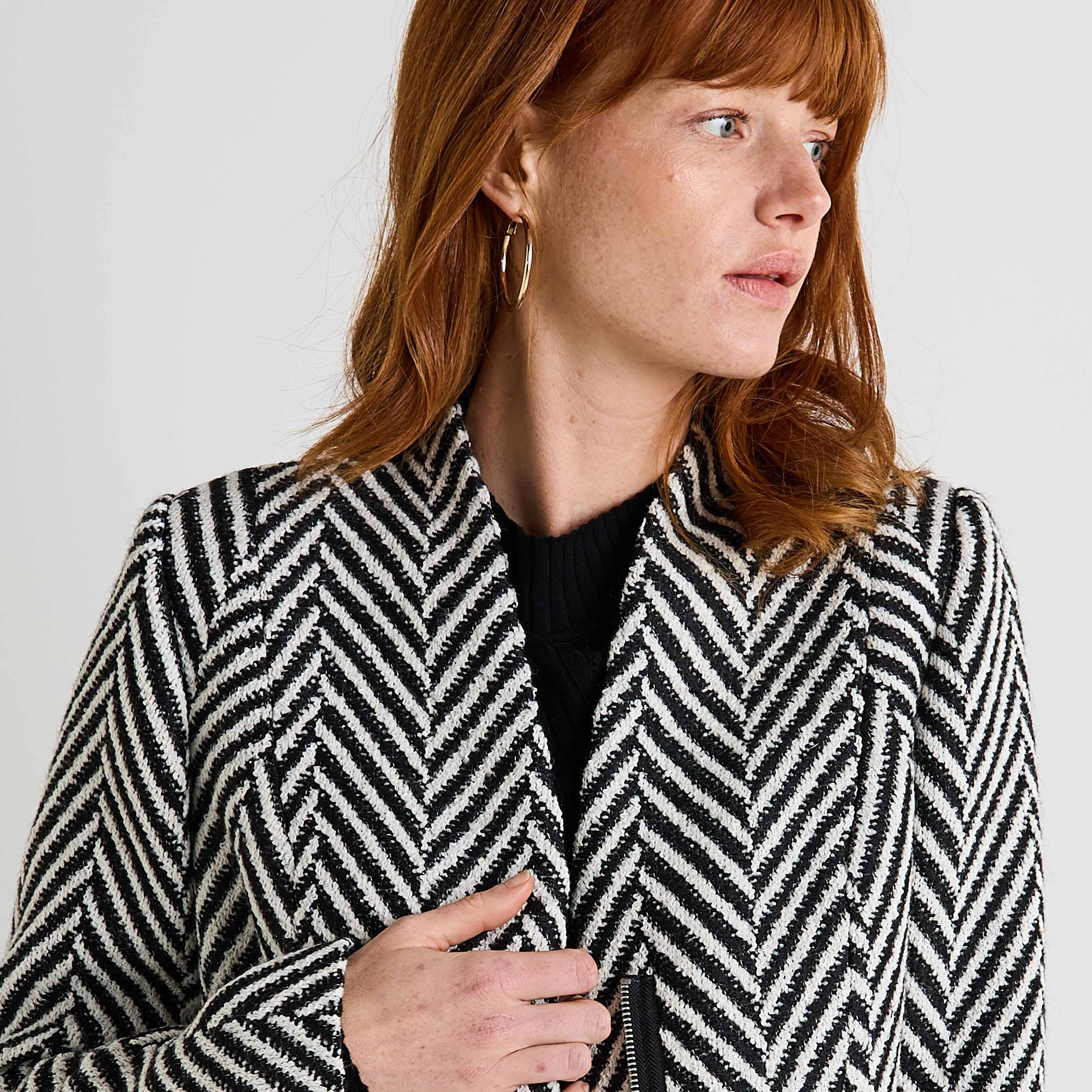 Blazer zipp&eacute; femme