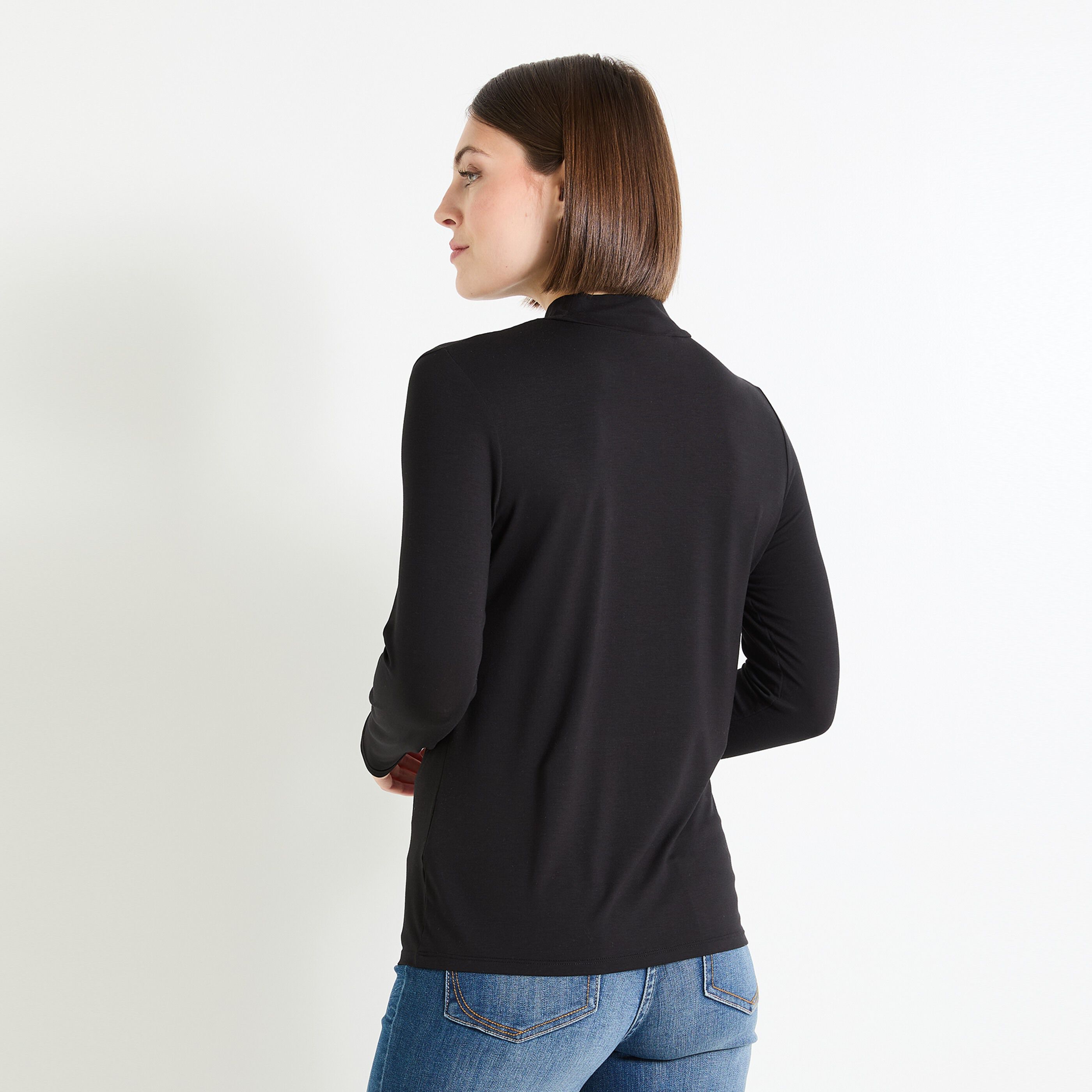 T-shirt col montant femme