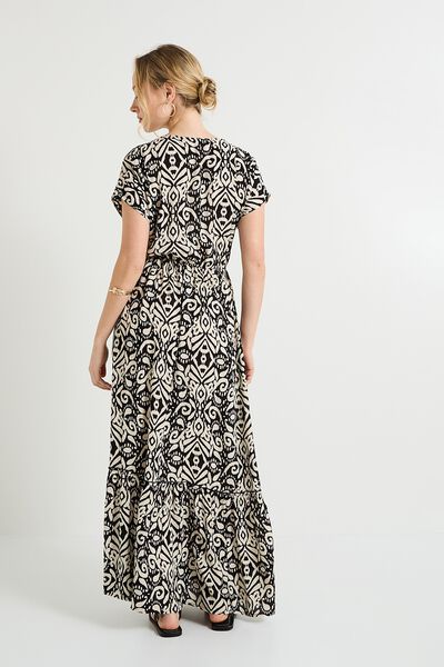 Robe longue imprimée femme
