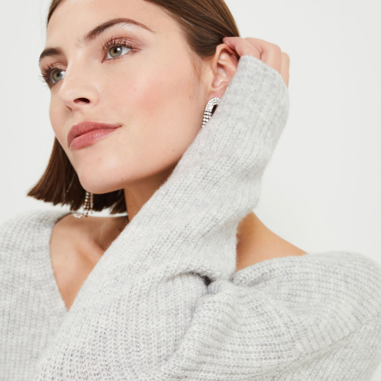 Pull Col V femme