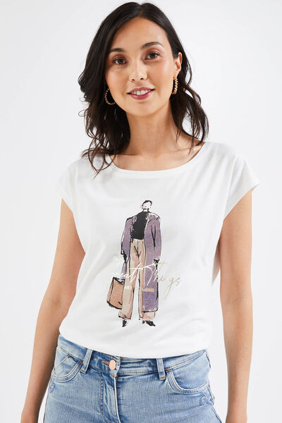 Tshirt print femme