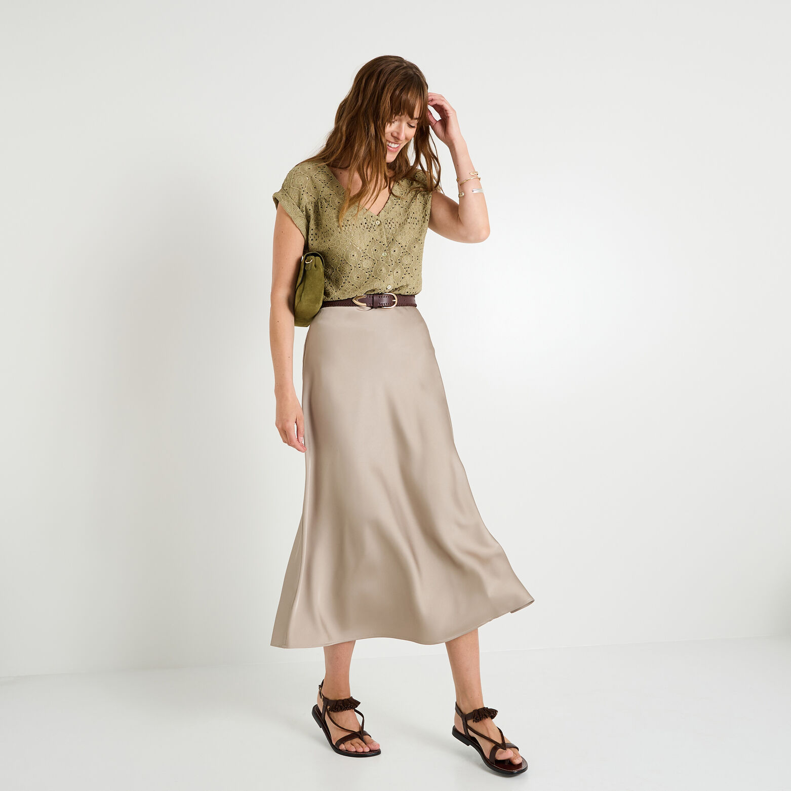 T-shirt col V femme