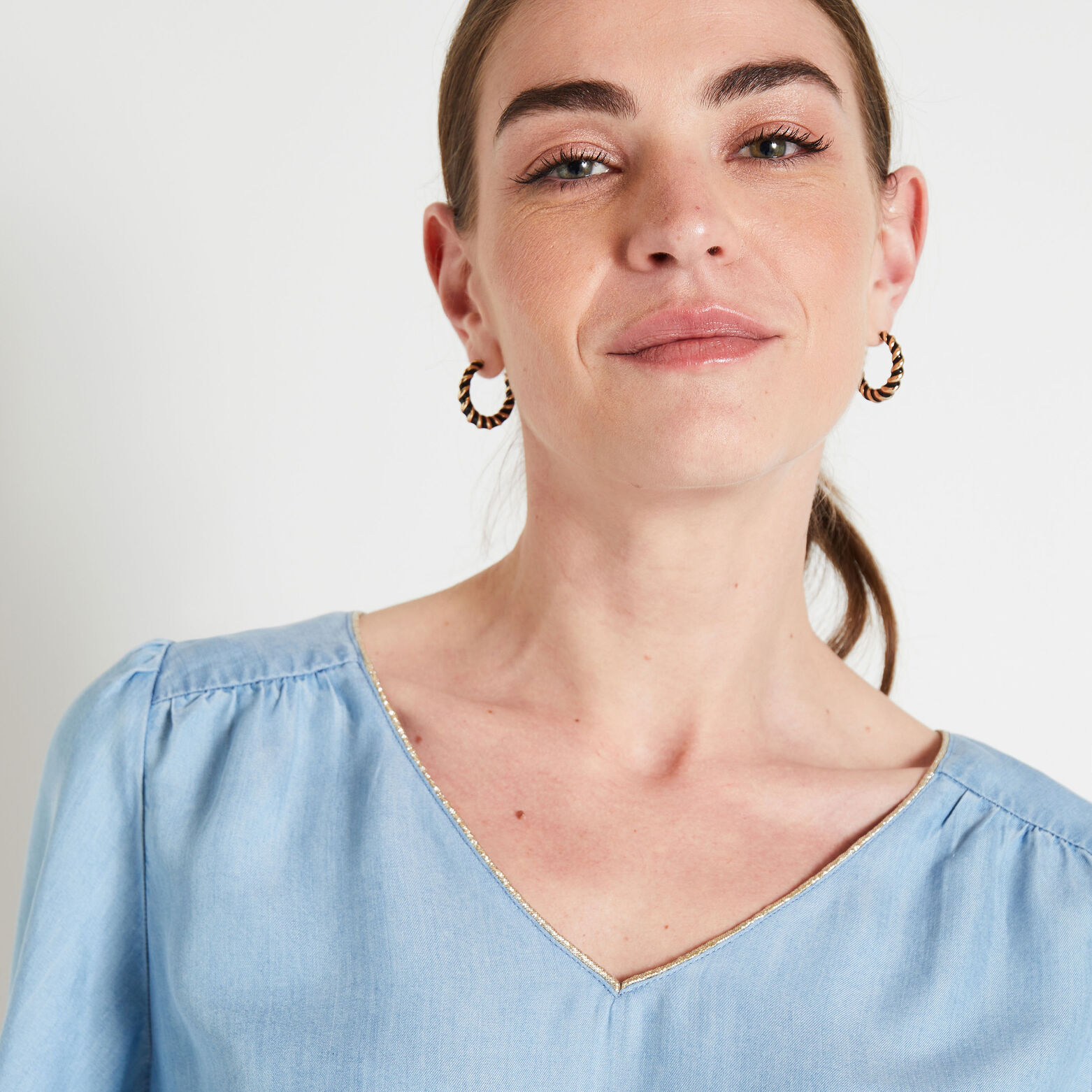 Blouse denim femme