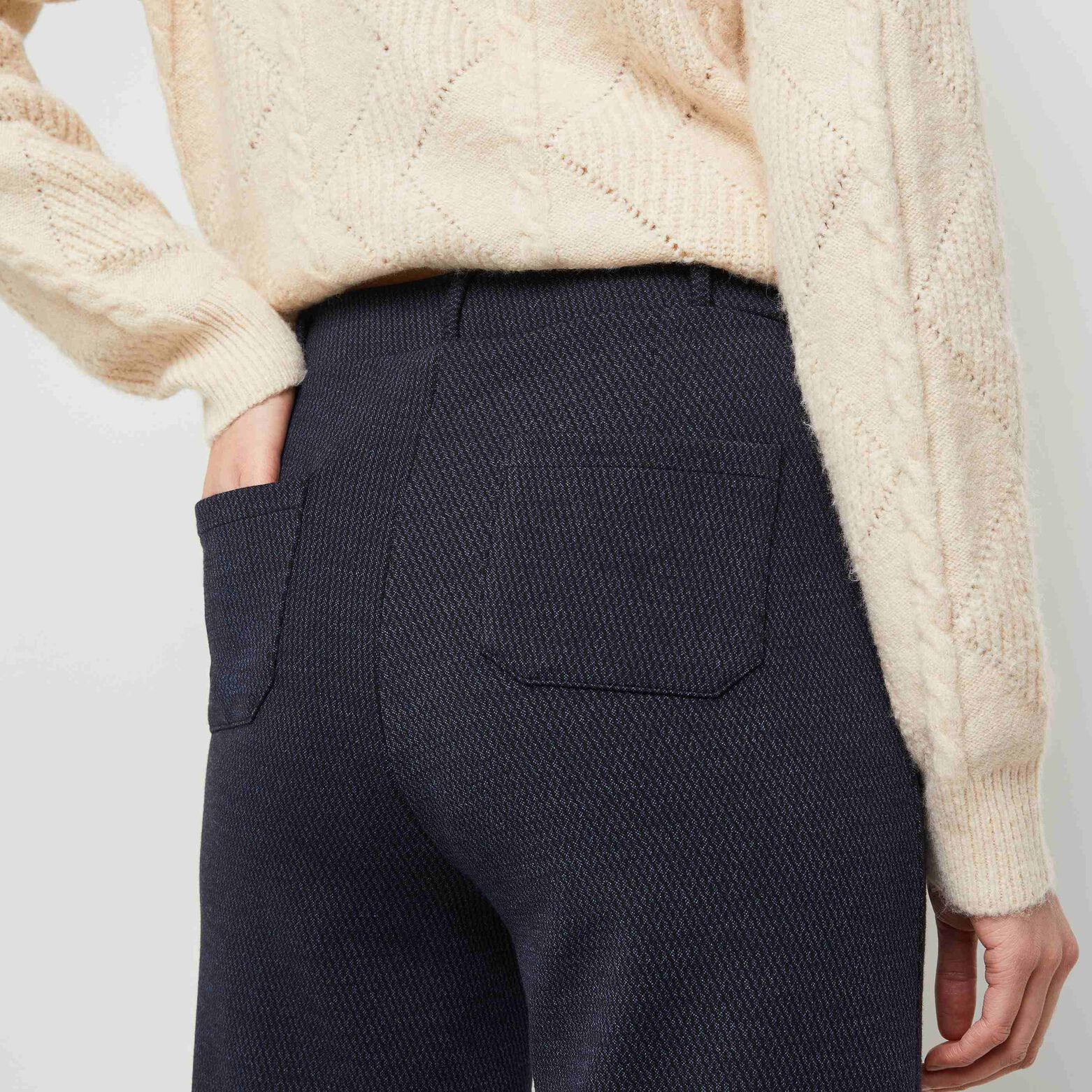 Pantalon en maille large femme
