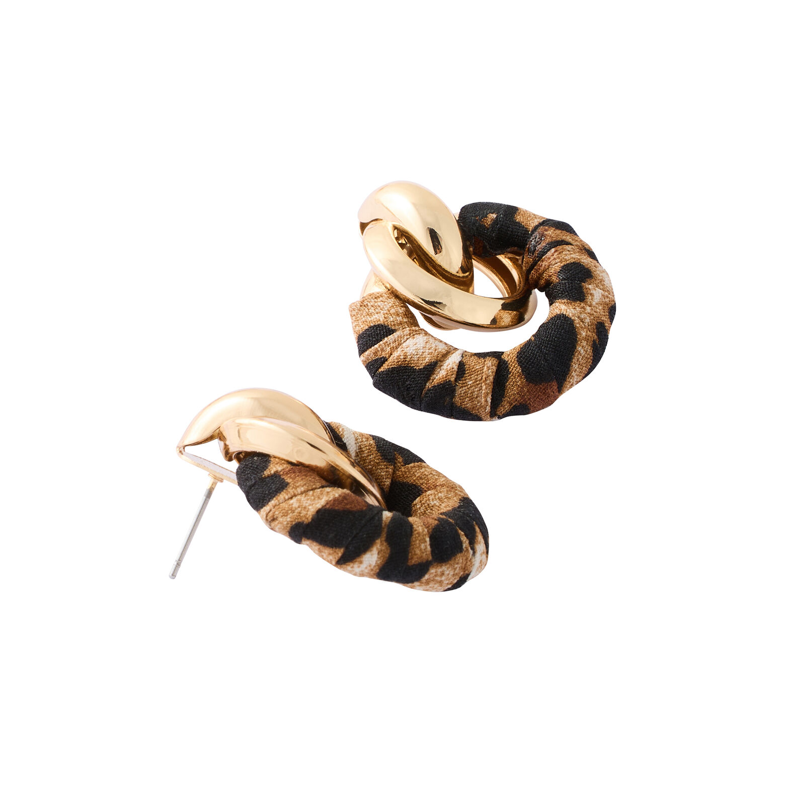 Boucles d'oreilles imprimé léopard