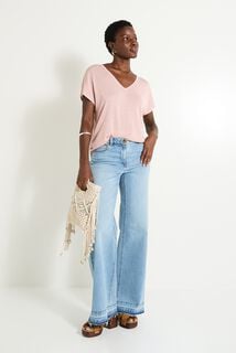 Pull manches courtes femme