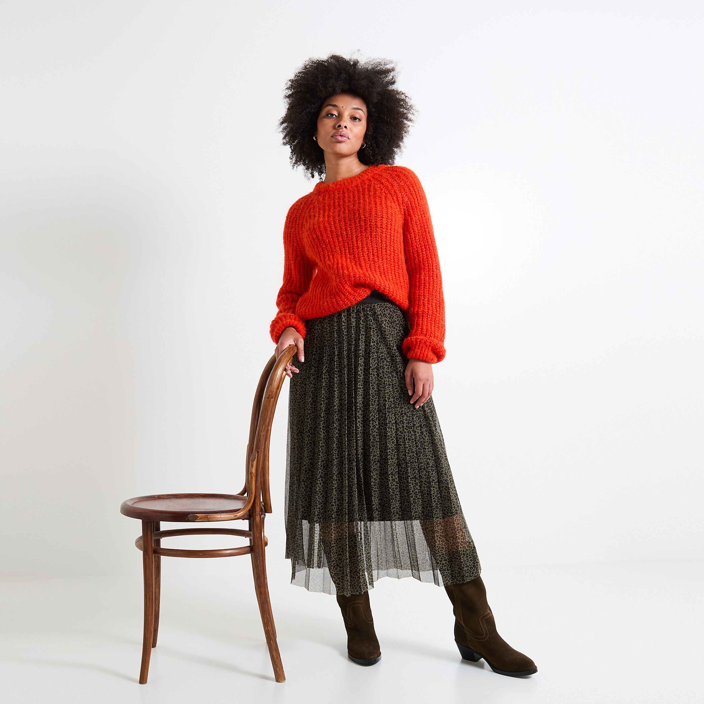 Jupe plissee femme IMPRIME Graindemalice