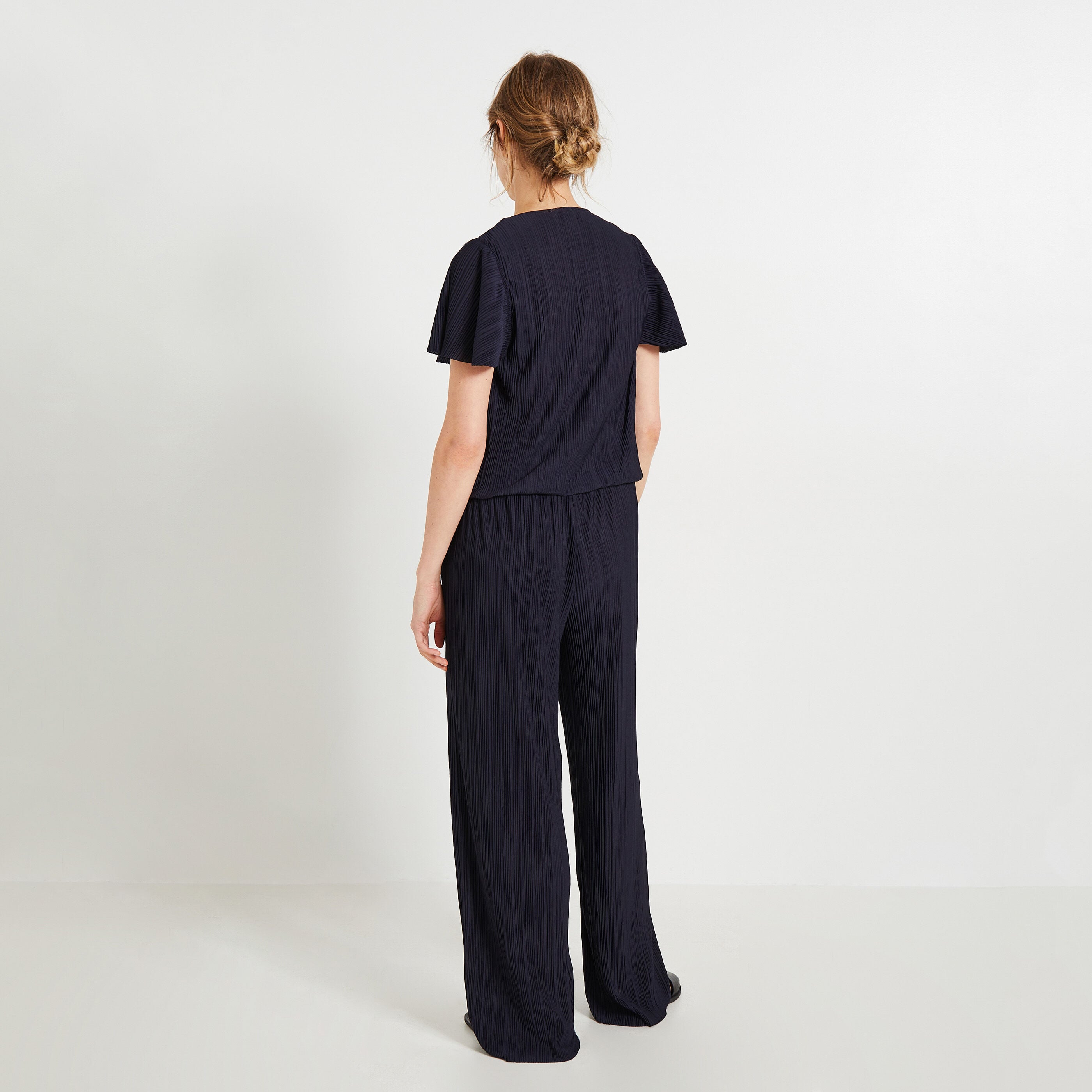 Combinaison maille froiss&eacute;e femme
