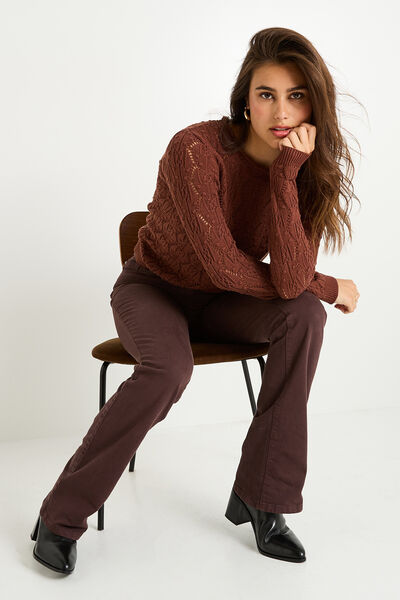 Pull col rond femme