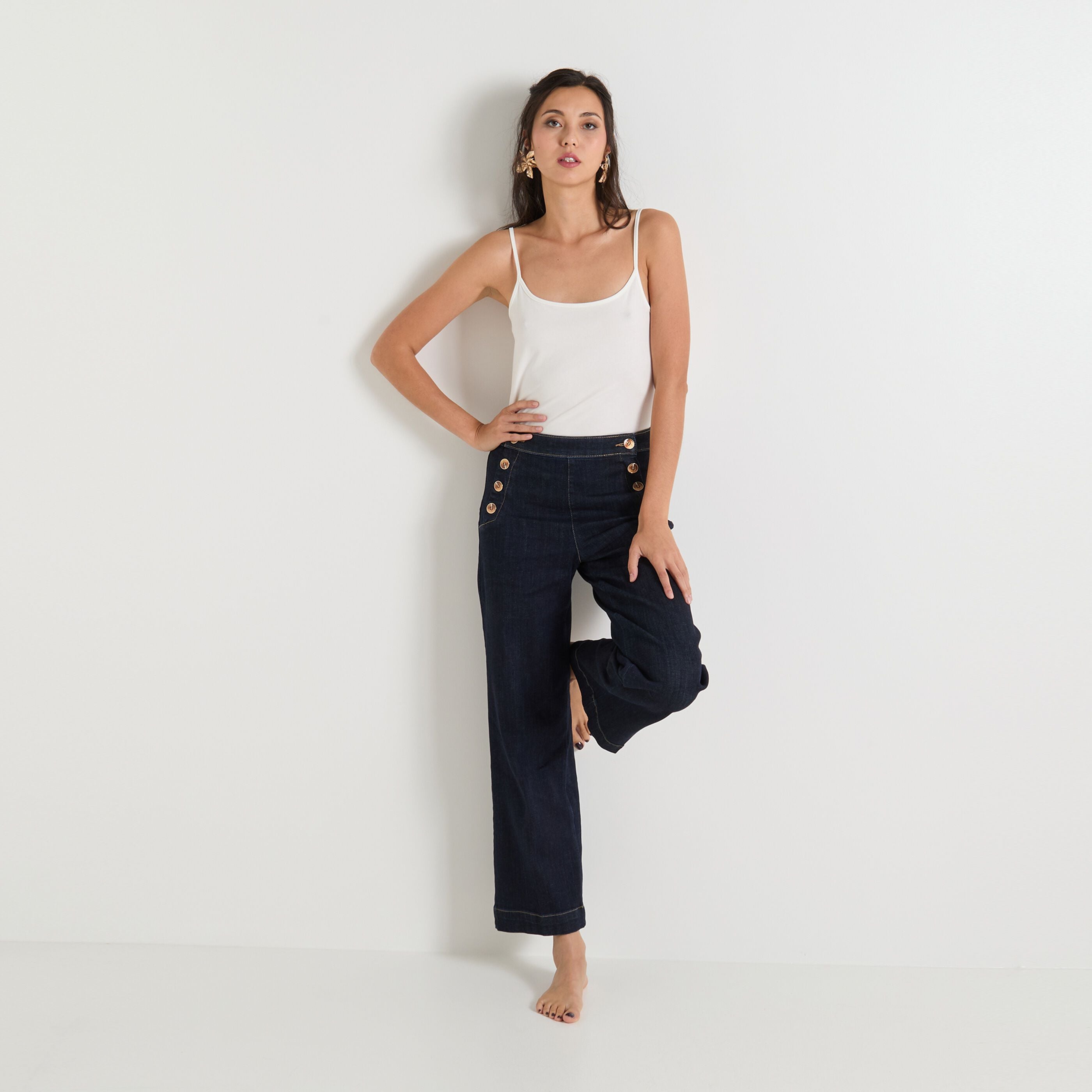 Jean flare POMPON F02 femme