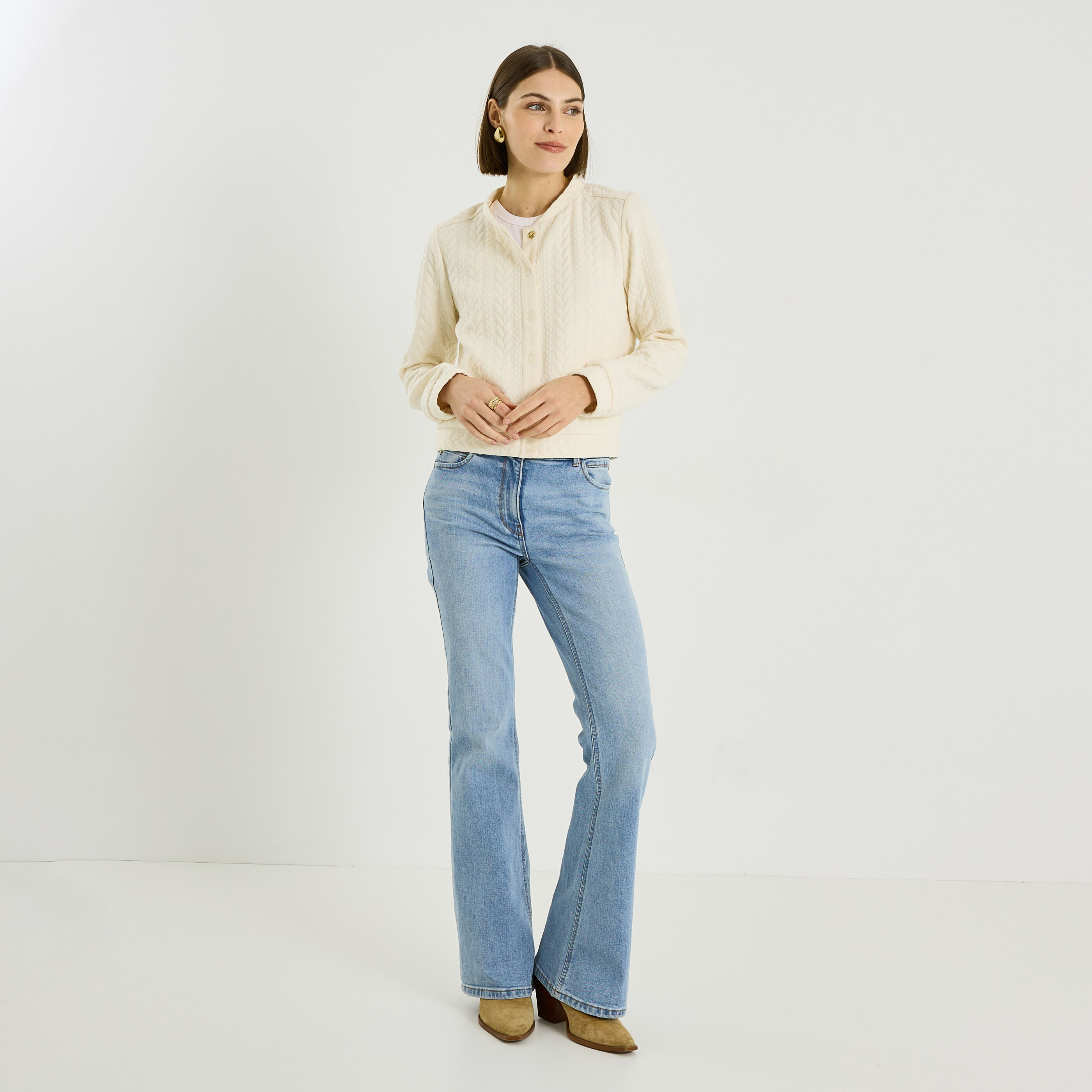 Bomber matelass&eacute; capuche amovible femme