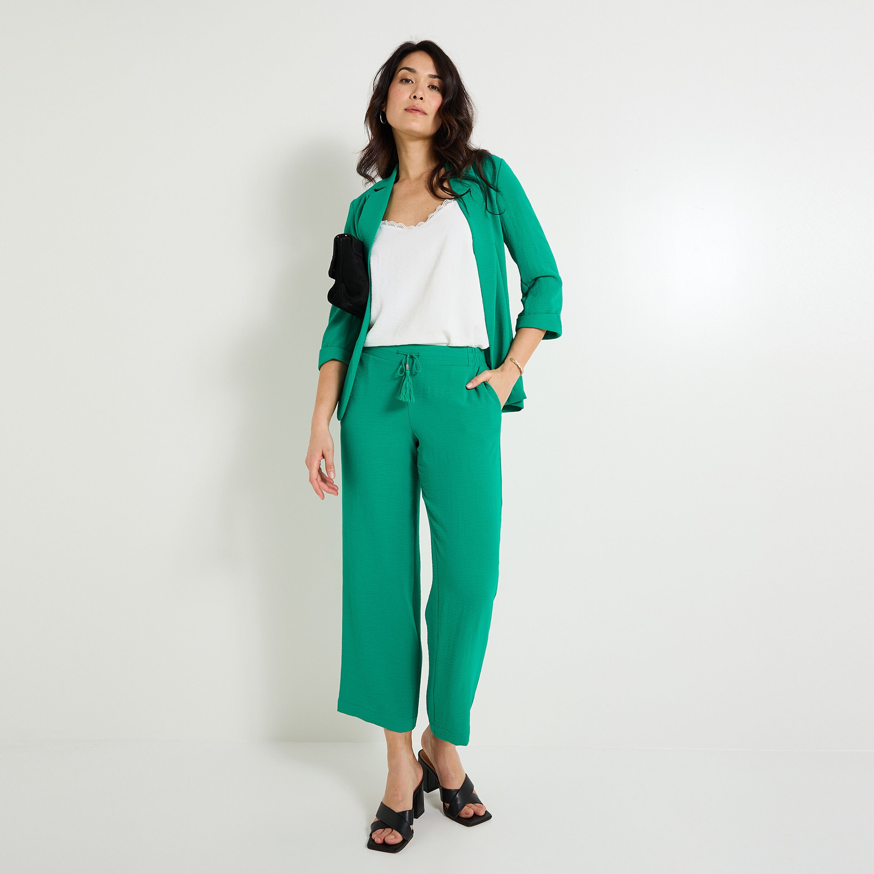 Pantalon large fluide femme