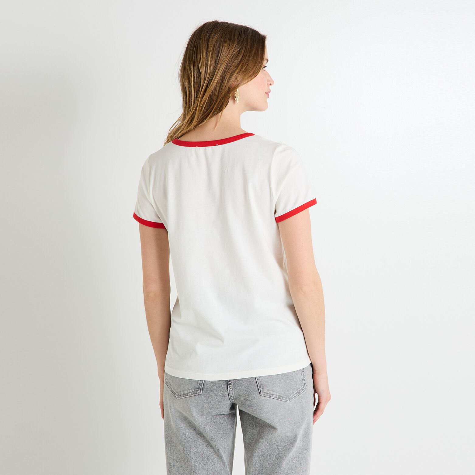 T-shirt col rond femme