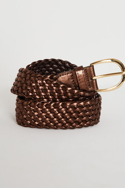 Ceinture large tressée femme