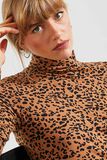 Tshirt col roulé imprimé femme