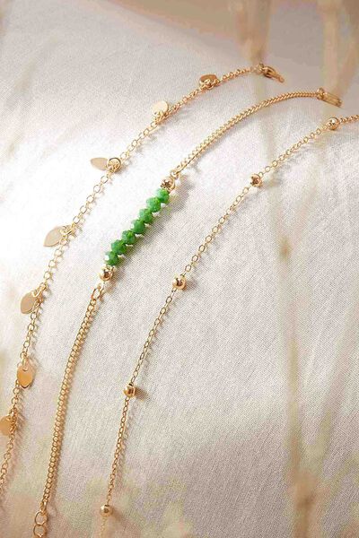 BRACELETS SET X3 BOULES NAVETTES FACETTE