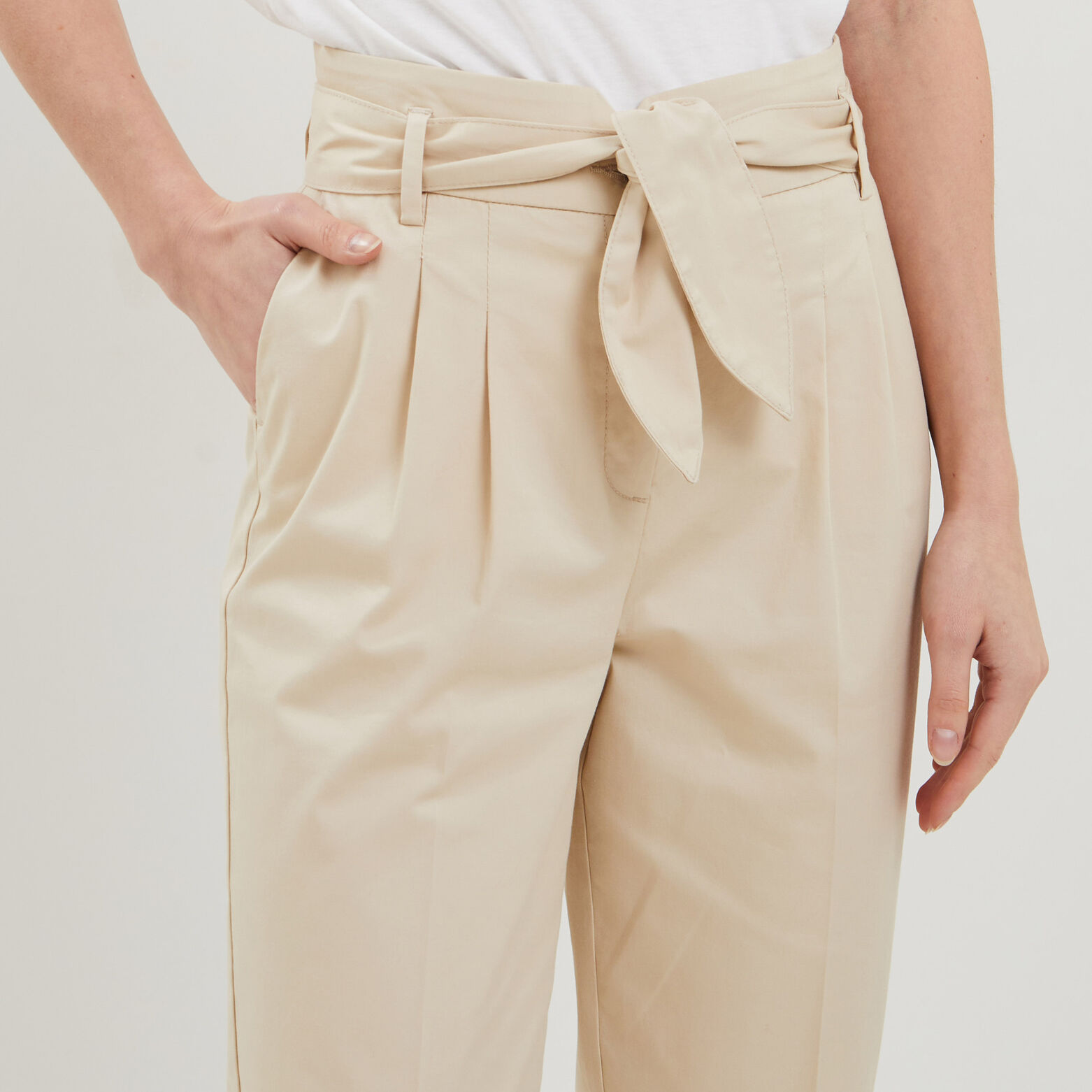 Pantalon paperbag femme