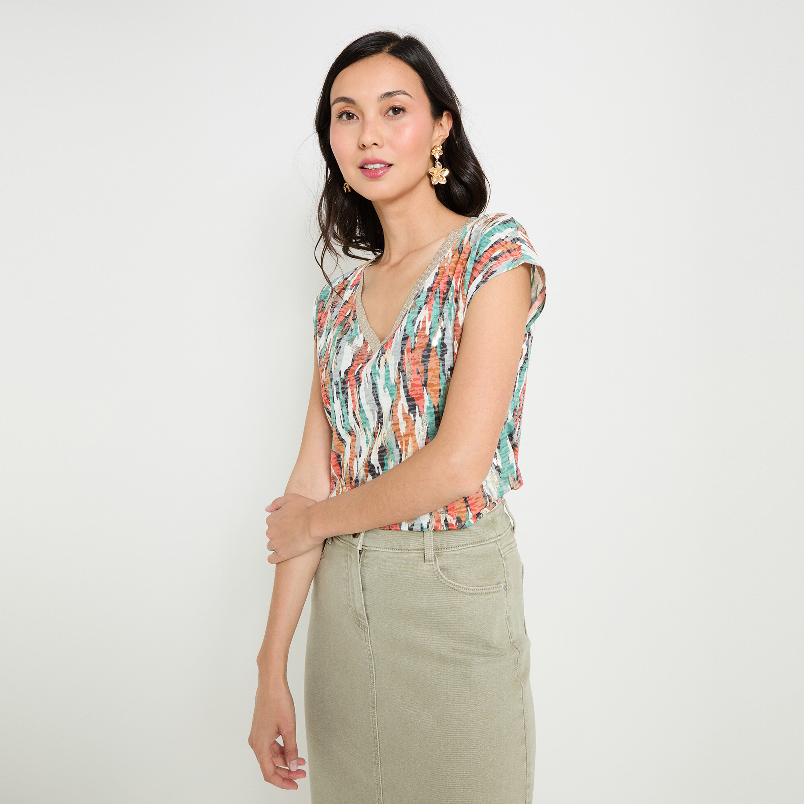 Tshirt imprim&eacute; femme