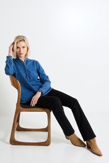 Blouse en denim femme