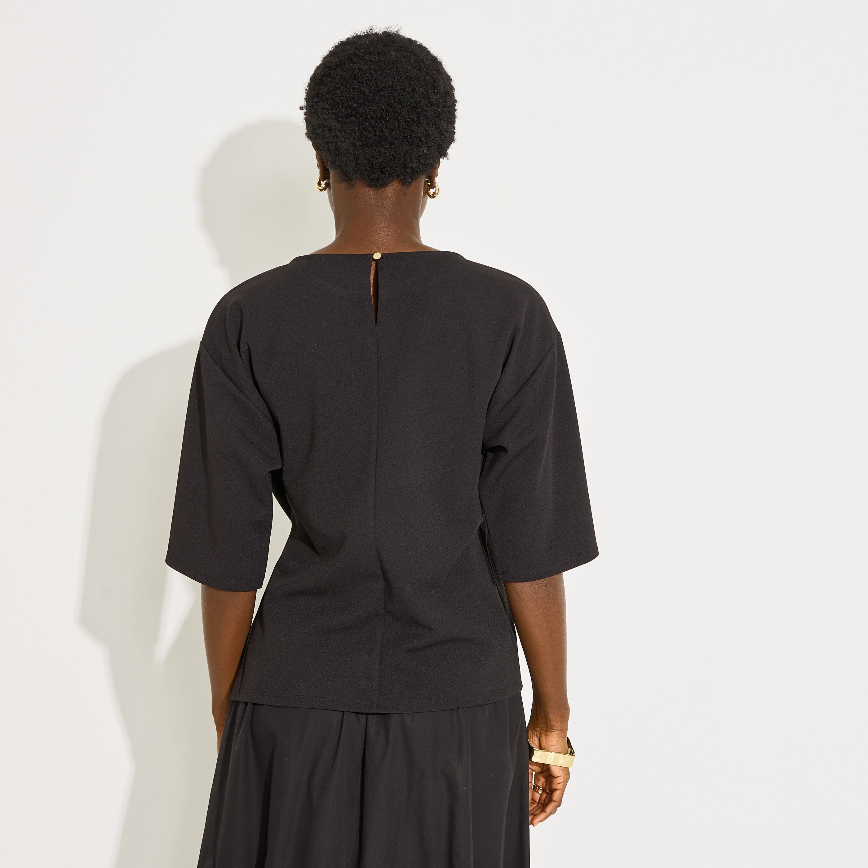 Blouse fluide drap&eacute;e femme