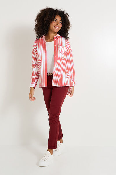 Pantalon chino avec ceinture femme