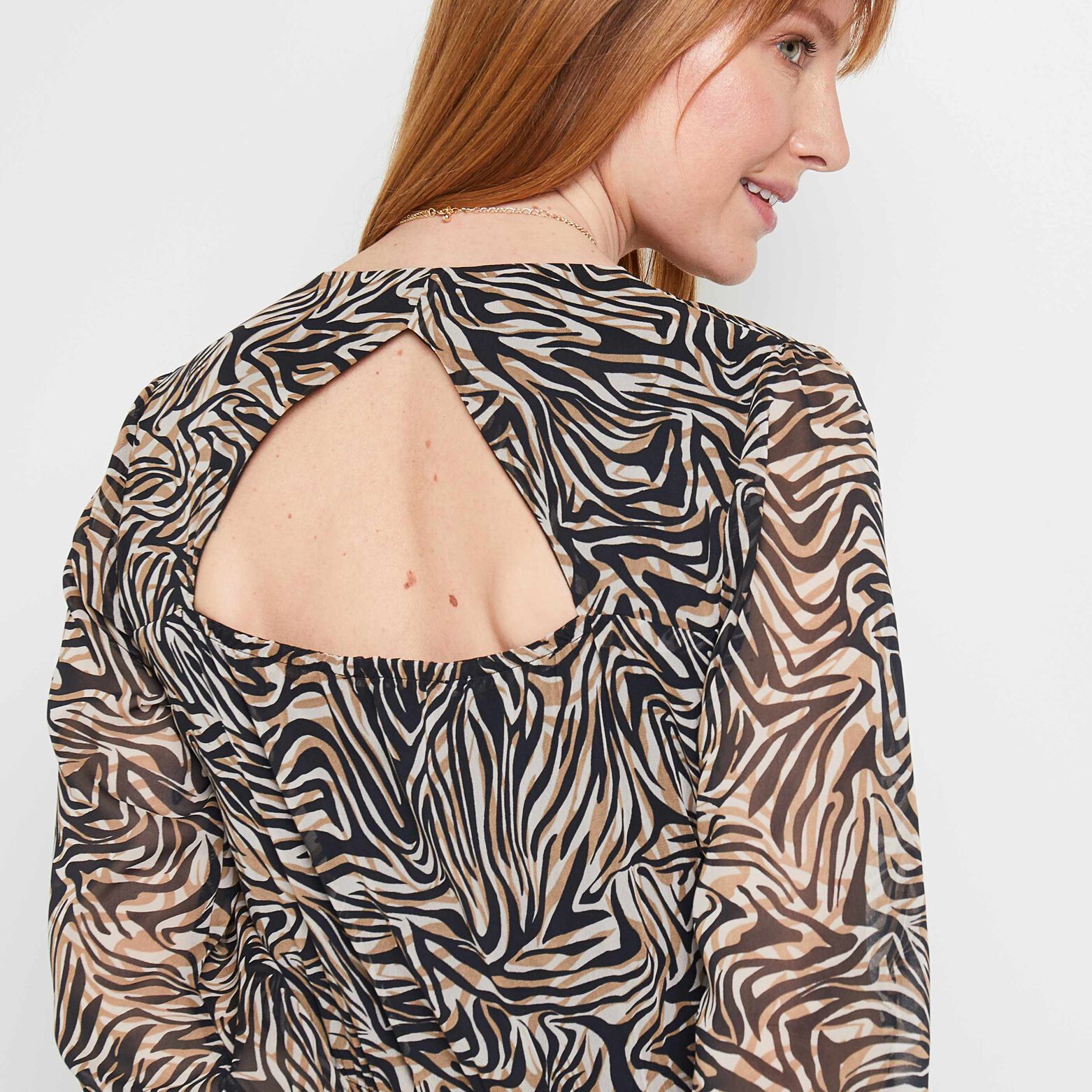 Robe longue imprimée femme