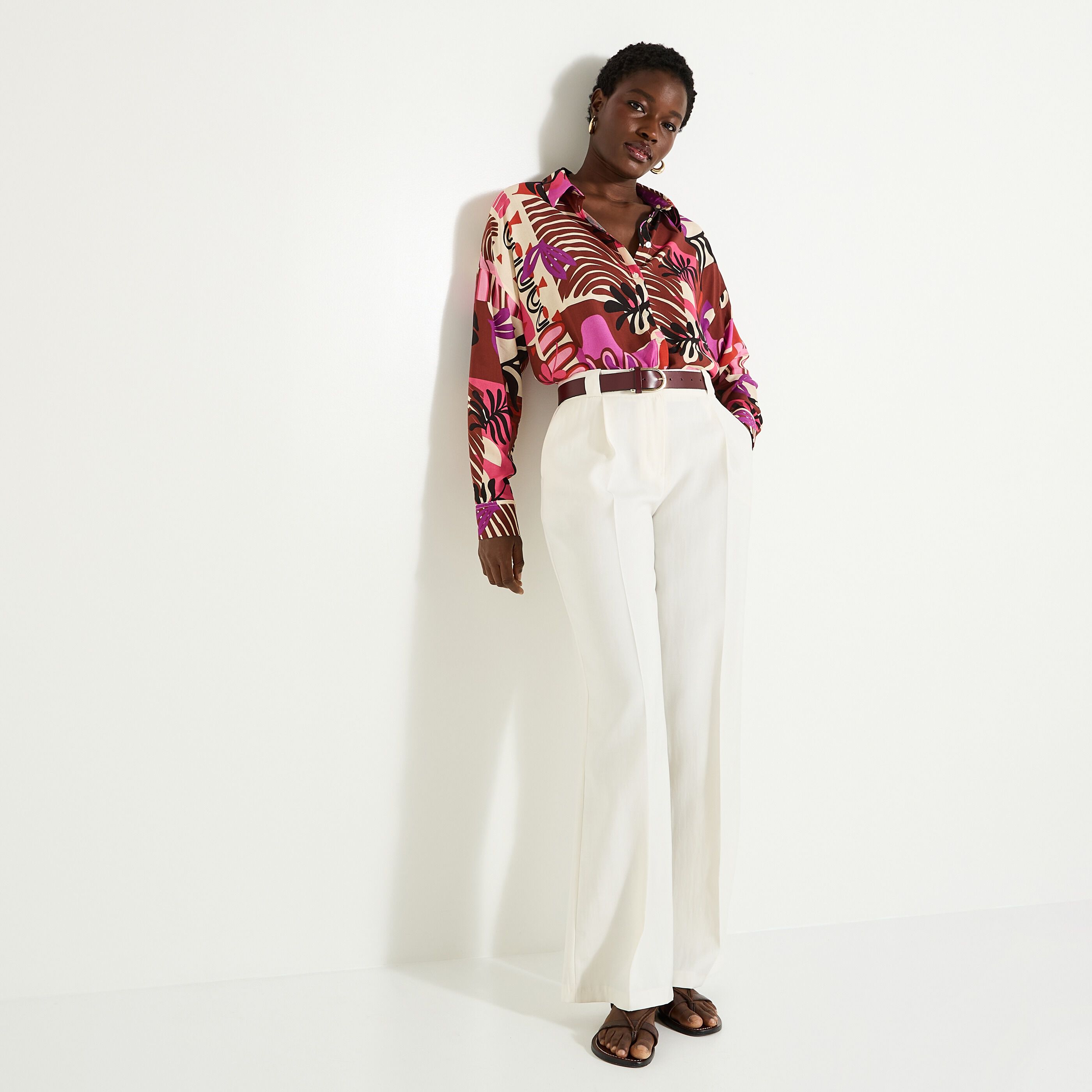 Chemisier imprim&eacute; floral femme