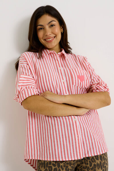 Chemise oversize rayée femme