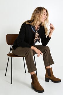 Pull col V femme