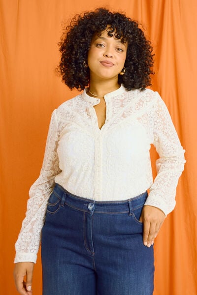 Chemise brodée femme