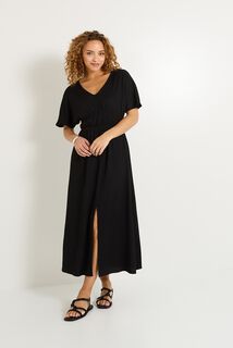 Robe longue en maille femme
