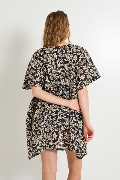 Paréo imprimé bicolore femme