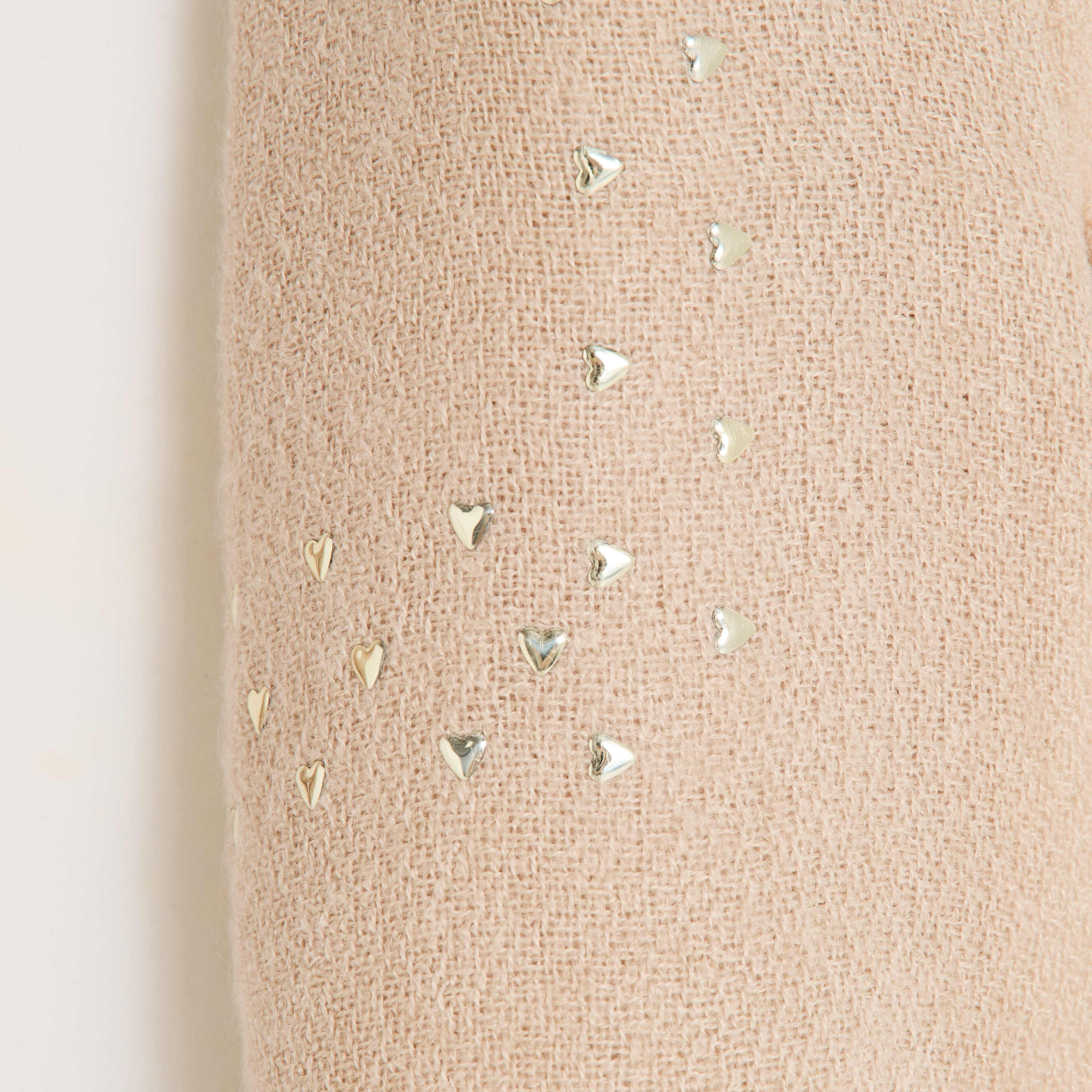 &Eacute;charpe unie petits coeurs femme