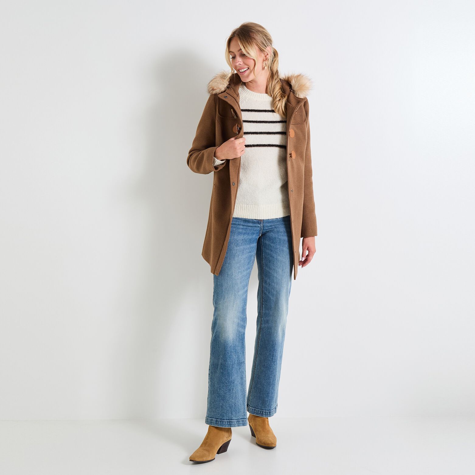 Manteau mi-long femme