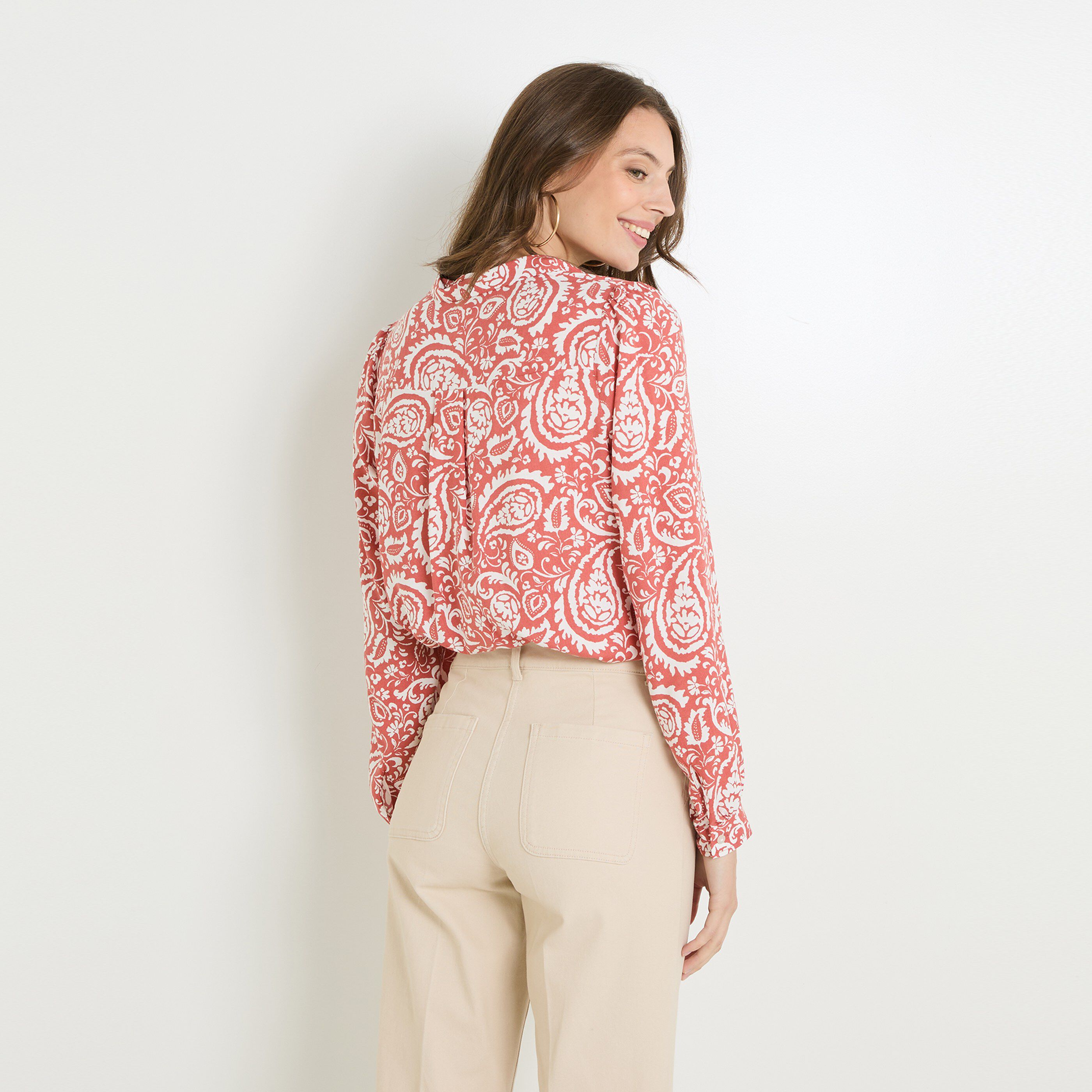 Chemise imprim&eacute;e femme