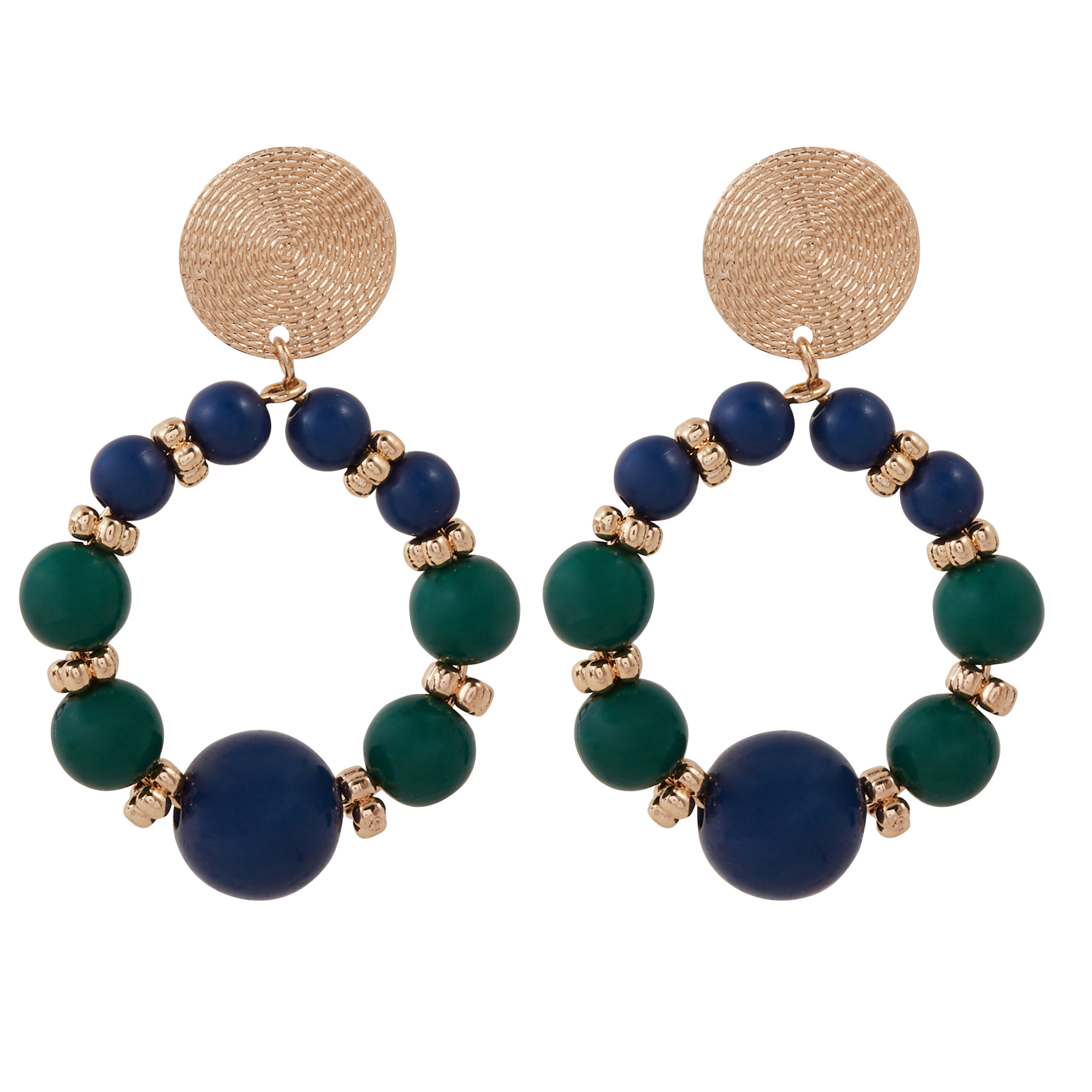 Boucles d'oreilles disques cisel&eacute;s