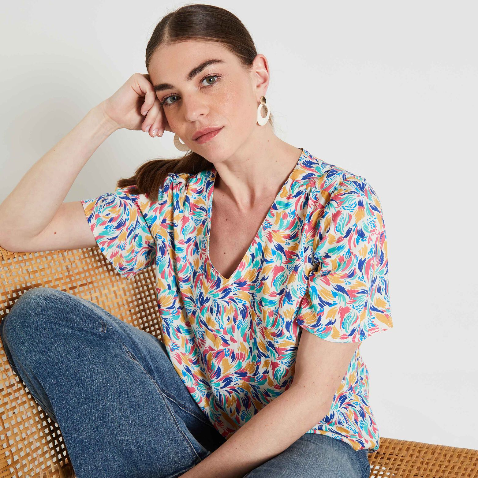 Blouse imprimée femme