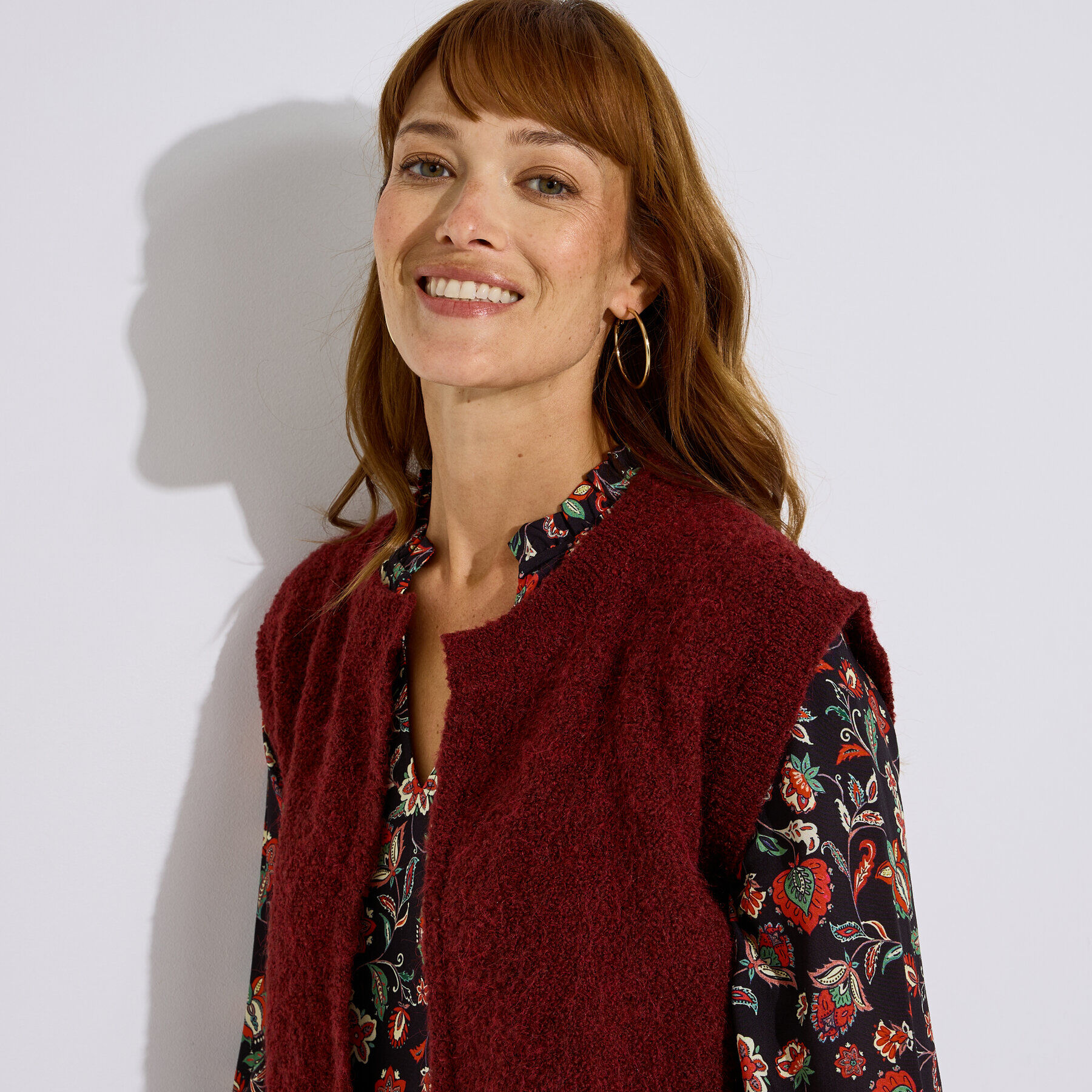 Gilet uni sans manches femme